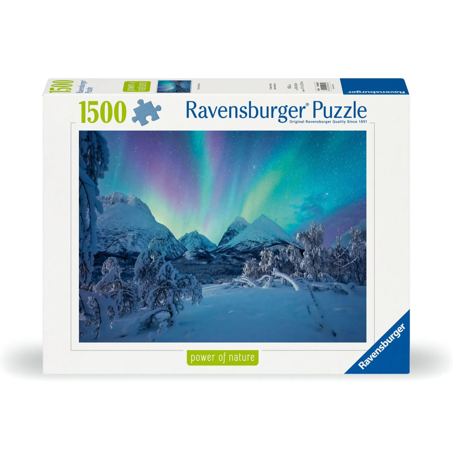 Legpuzzels> Ravensburger Puzzel wenn die nordlichter tanzen 1500 stukjes
