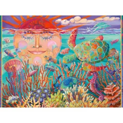 Xxl Puzzels>Ravensburger puzzel zon en zee 500 stukjes extra  groot