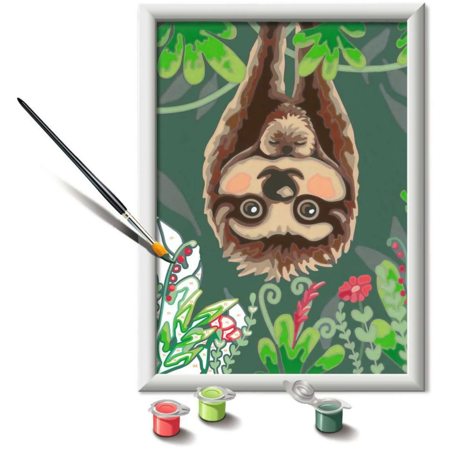 Verven / Schilderen>Ravensburger Schilderen Op Nummer Luiaard