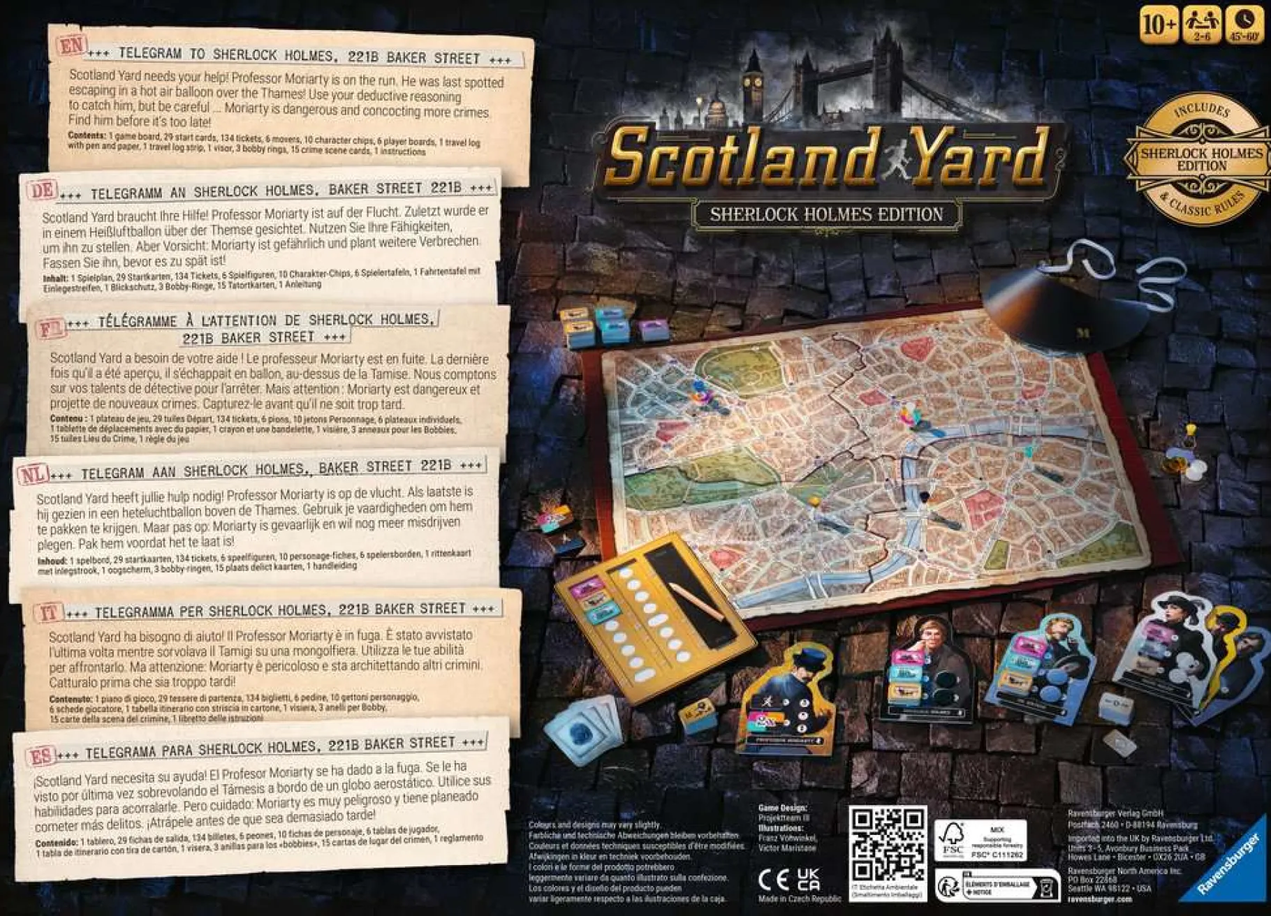 Denkspellen>Ravensburger Sherlock Holmes Scotland Yard - Denkspel