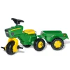 Tractoren>Rolly Toys Traptractor John Deere met Aanhanger