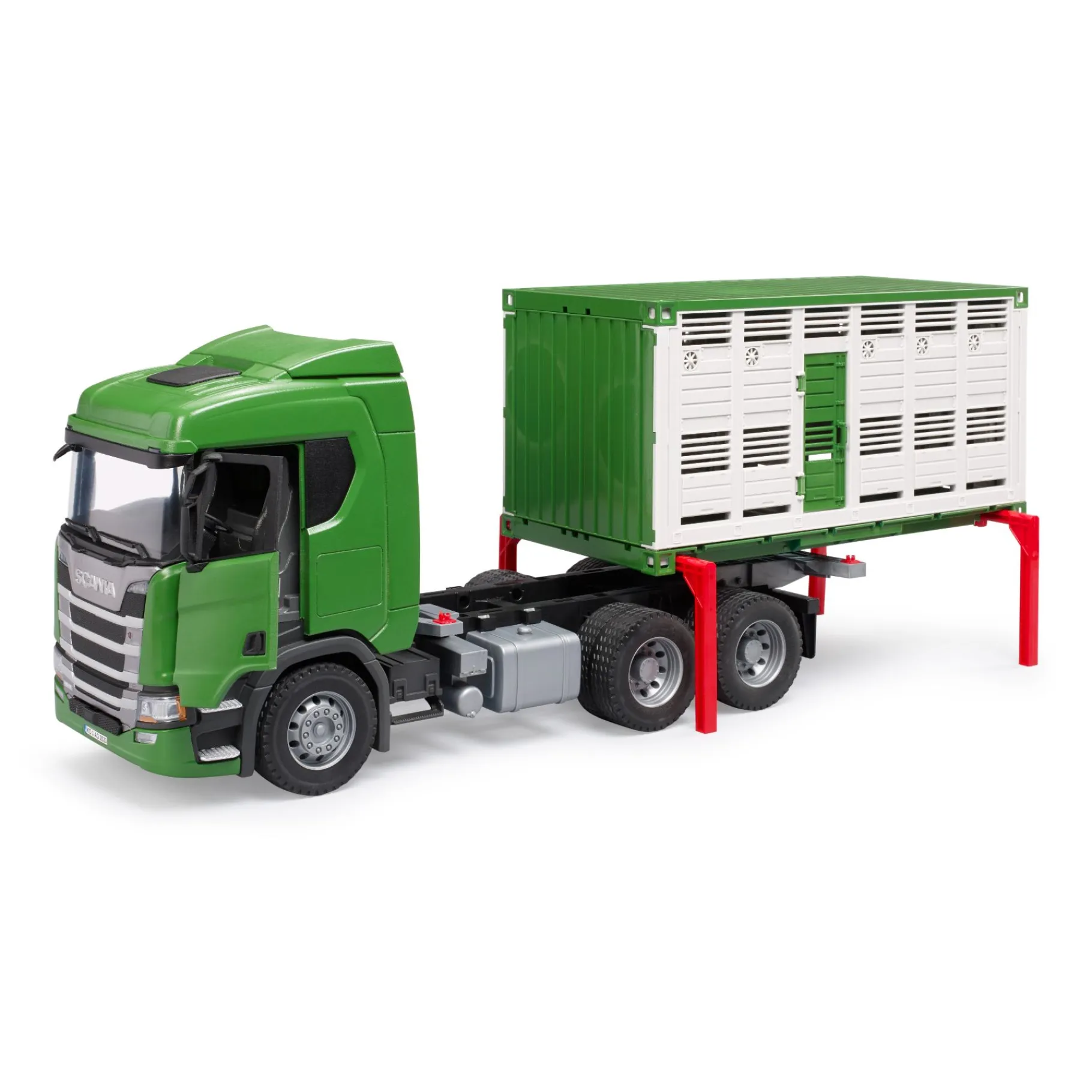 Auto's|Jongens> Scania vrachtwagen 560r veetransport met dier