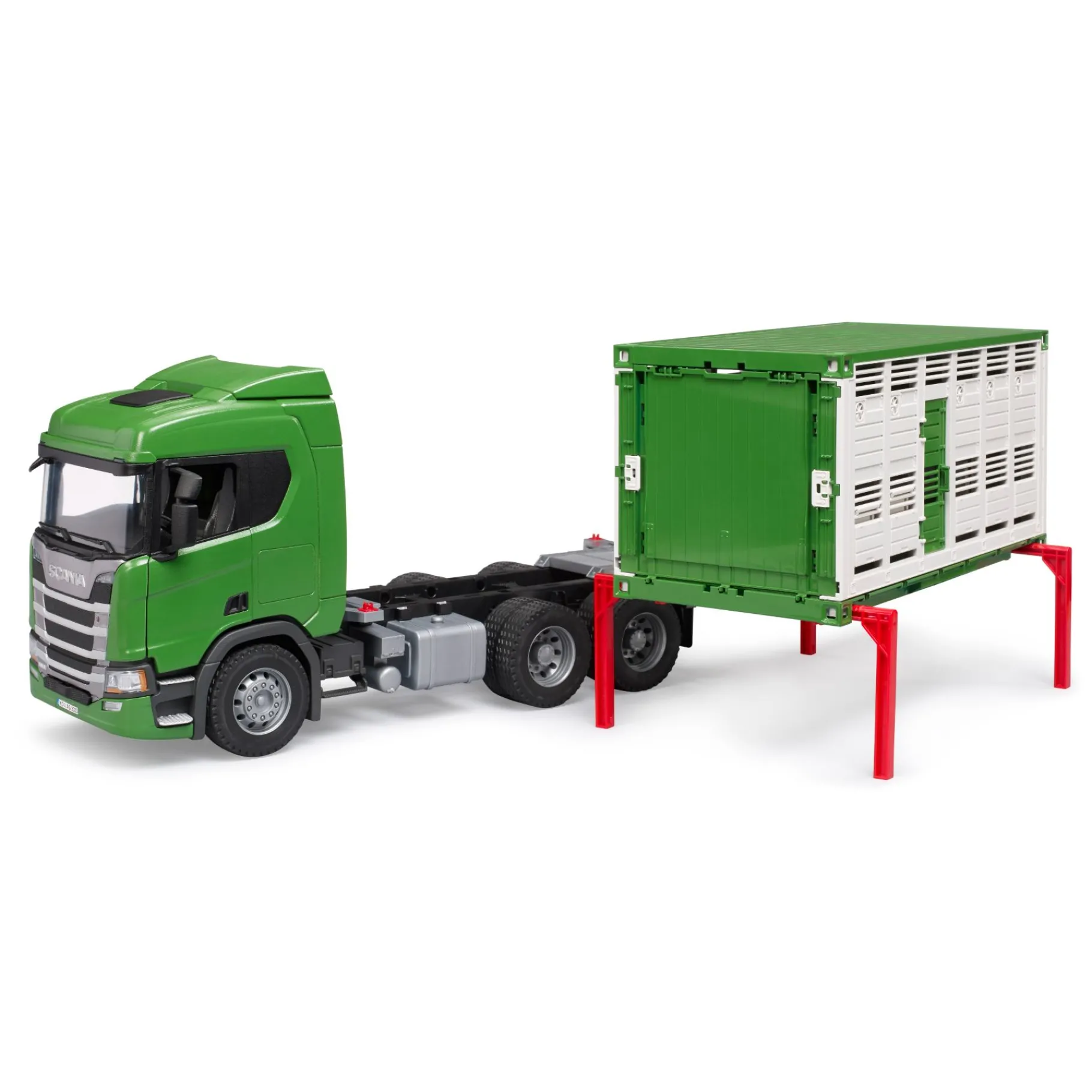 Auto's|Jongens> Scania vrachtwagen 560r veetransport met dier