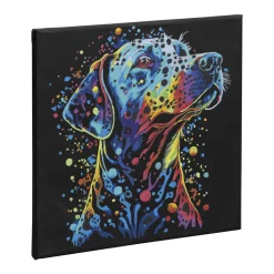Verven / Schilderen></noscript> Schilderen op Nummer Luxe Zwart Canvas Hond 30x30