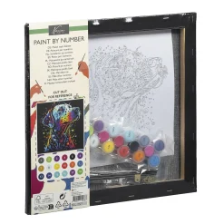 Verven / Schilderen></noscript> Schilderen op Nummer Luxe Zwart Canvas Hond 30x30