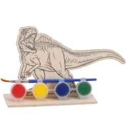 Verven / Schilderen> schilderset dino hout 6 assorti