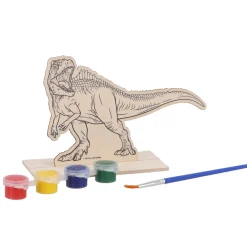 Verven / Schilderen> schilderset dino hout 6 assorti