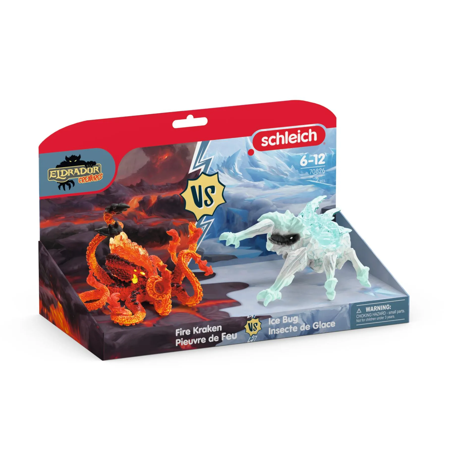 Speelfiguren> Schleich 70826 Ice Bug Vs. Fire Kraken