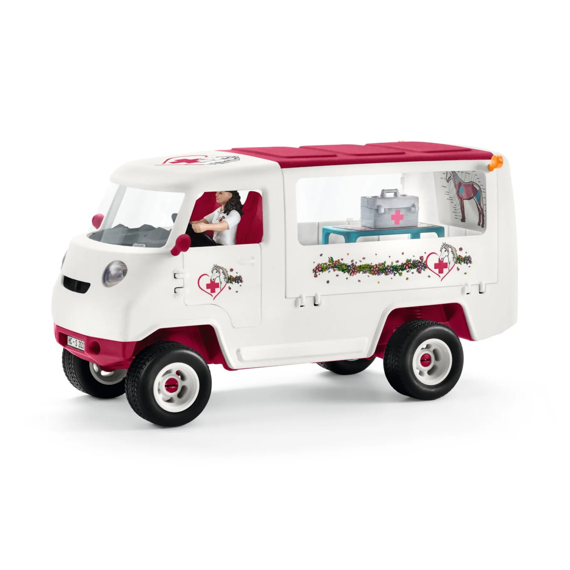 Speelfiguren>Schleich 42439 Mobiele Dierenarts met Hannoveraans veulen