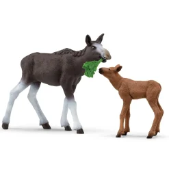 Speelfiguren>Schleich 42603 Moose with Calf (NatGeo)