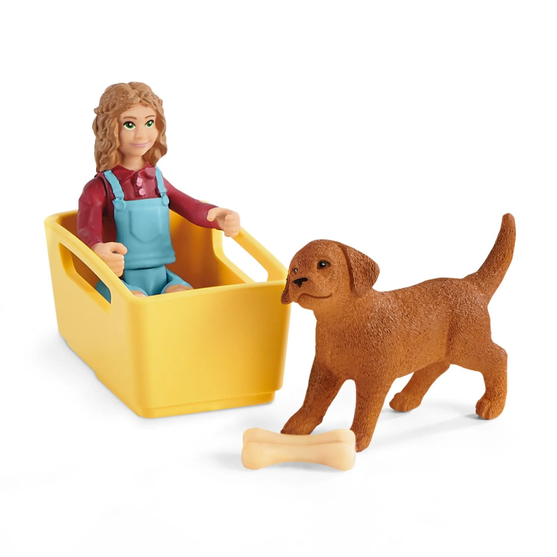 Speelfiguren>Schleich 42543 Puppy Bolderwagen