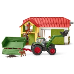 Speelfiguren></noscript>Schleich 42379 Tractor Met Aanhangwagen