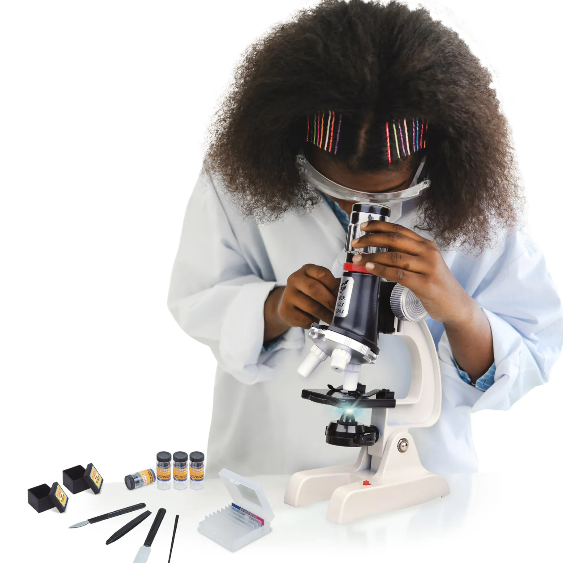 Wetenschapsspellen|Jongens>Science Microscoopset in koffer