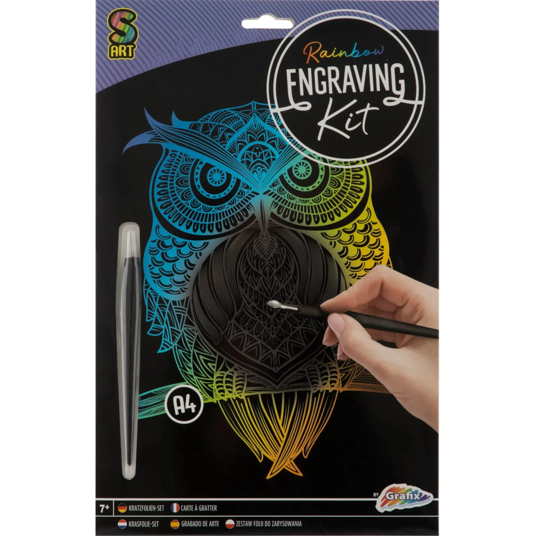 Paraplu's En Tassen|Krasfolie> Scratch art A4 4 assorti