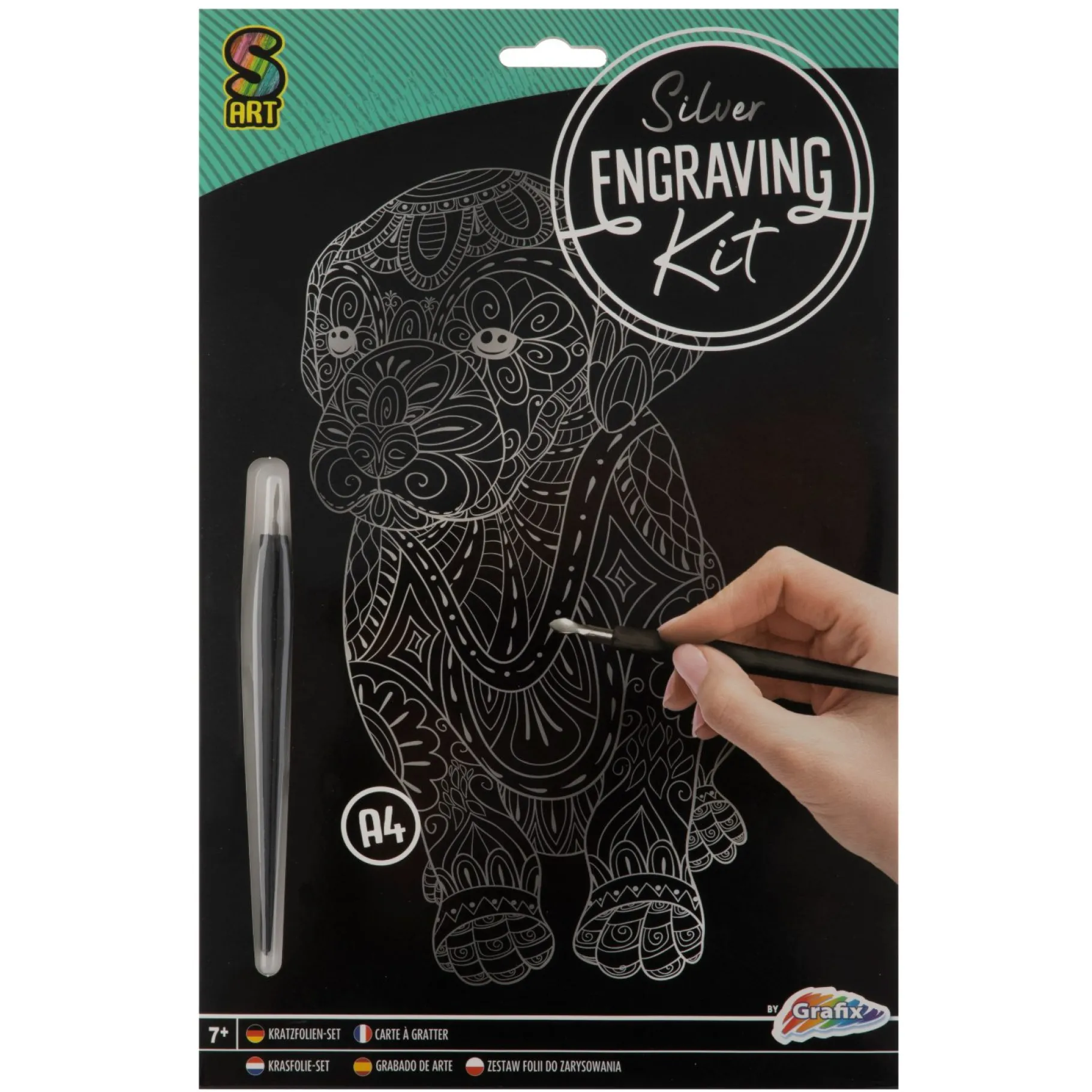 Paraplu's En Tassen|Krasfolie> Scratch art A4 4 assorti