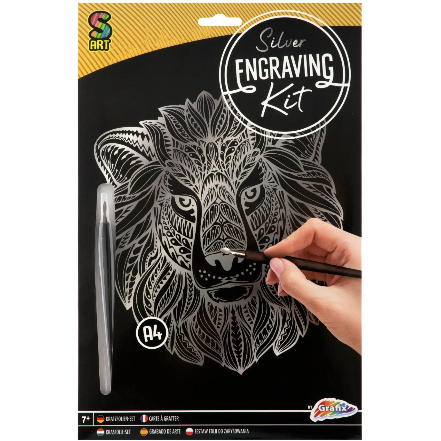 Paraplu's En Tassen|Krasfolie> Scratch art A4 4 assorti