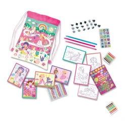 Knutselsets> SES 5 activiteiten in een rugzak roze