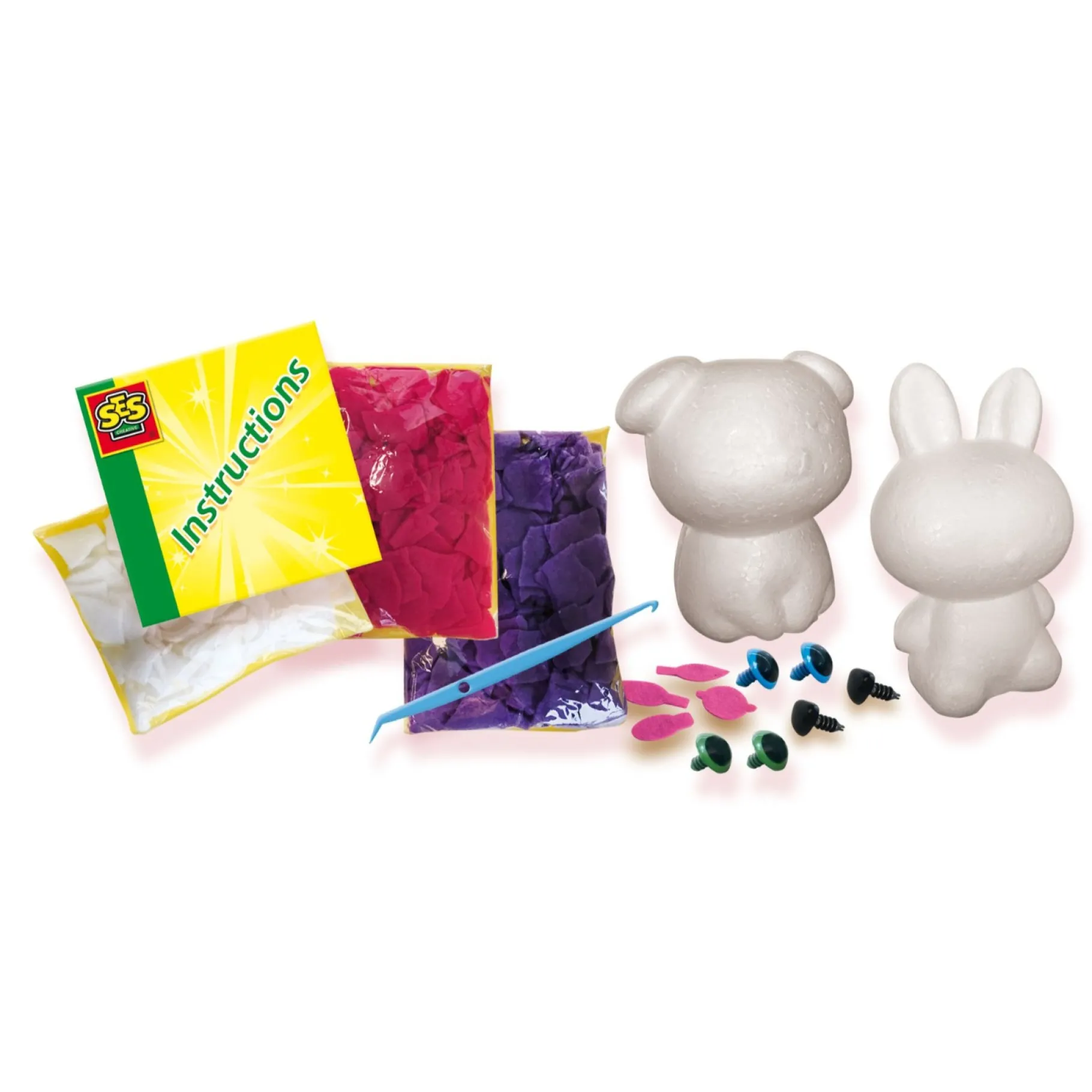 Knutselsets>Ses Fluffy Dieren