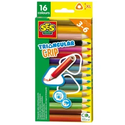 Tekenen / Kleuren>Ses Ik Leer Driehoek Grip Potloden