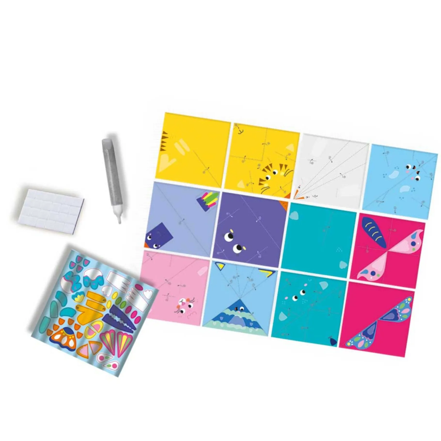 Knutselen>Ses Origami Glitter En Veren