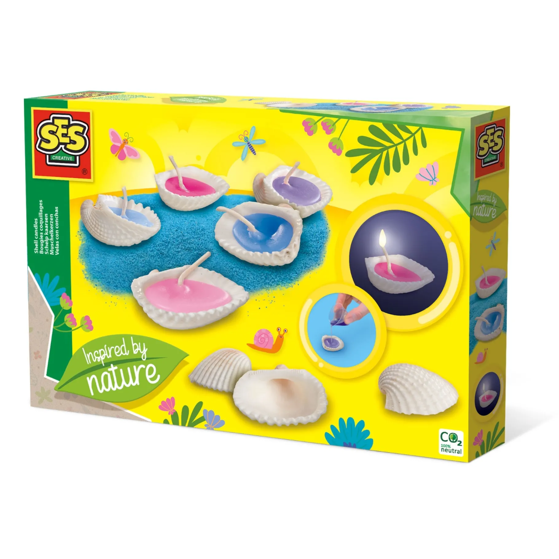 Knutselsets>Ses Schelp Kaarsen