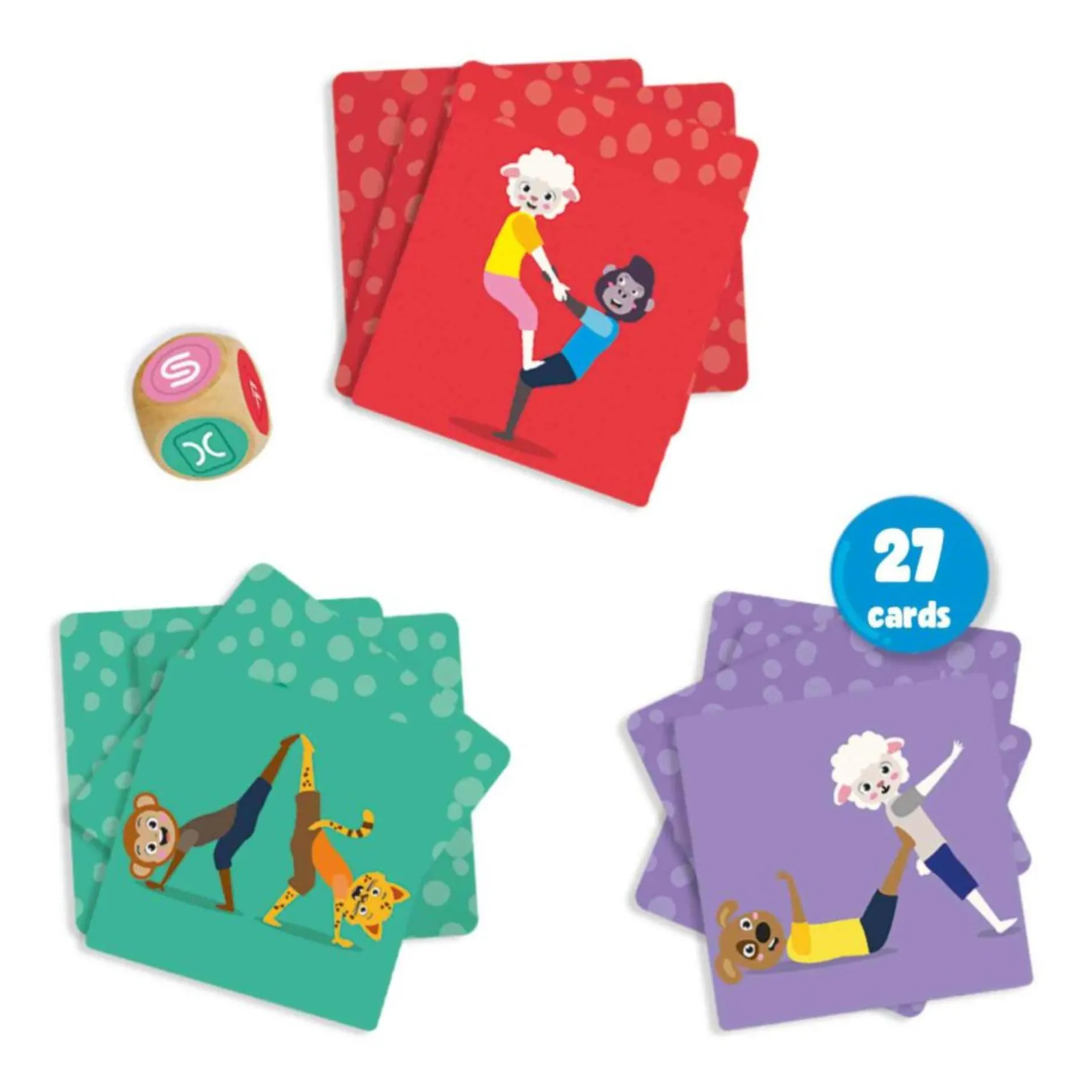 Buitenspellen>Ses spel dieren acrobaten