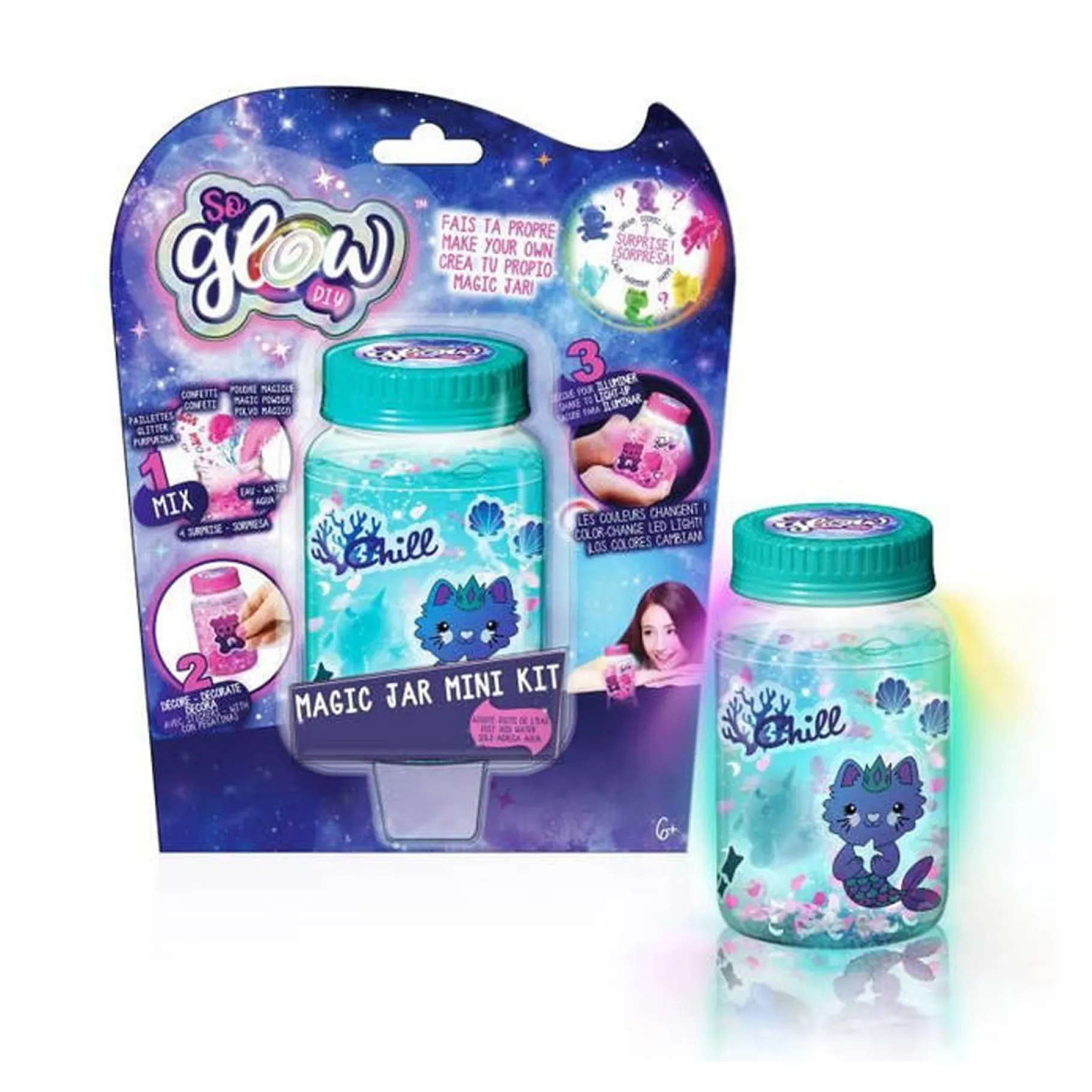 Knutselsets> So Glow Magic Jar Mini Kit 6 Assorti