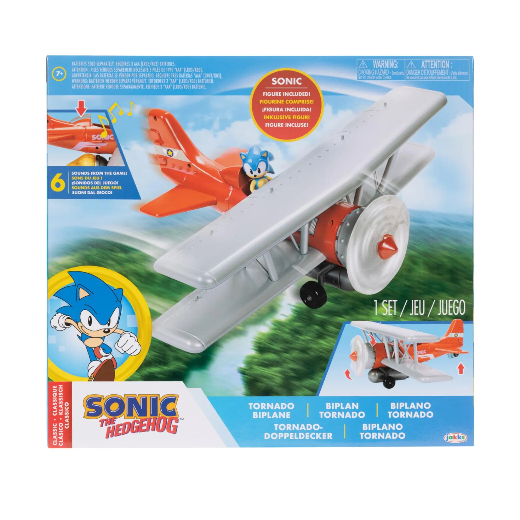 Speelfiguren> Sonic Tornado biplane inclusief 6,5 cm figuur