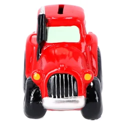 Spaarpotten> Spaarpot aardewerk tractor groen/rood ass