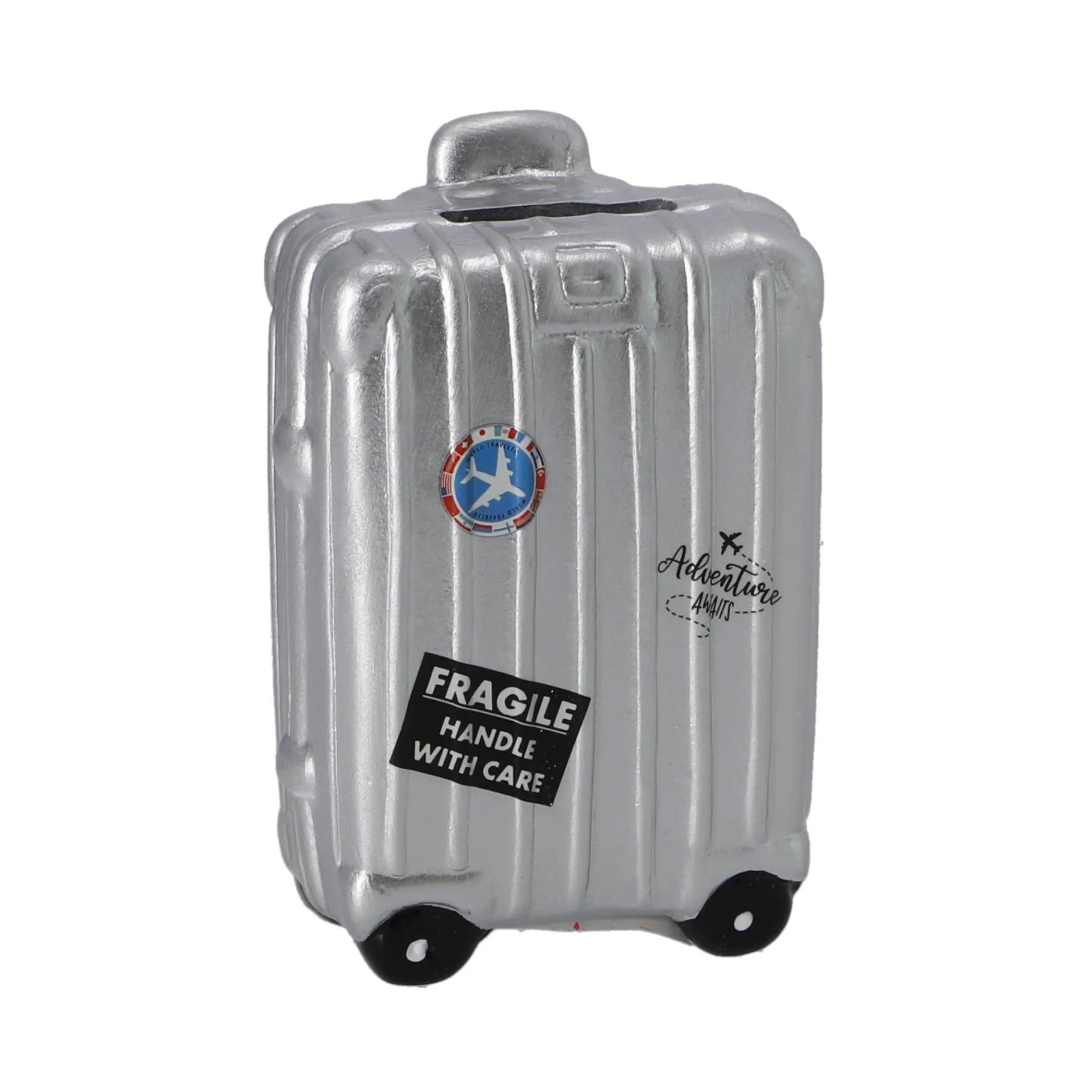 Spaarpotten> Spaarpot koffer 13,5x9x5 cm 3 assorti