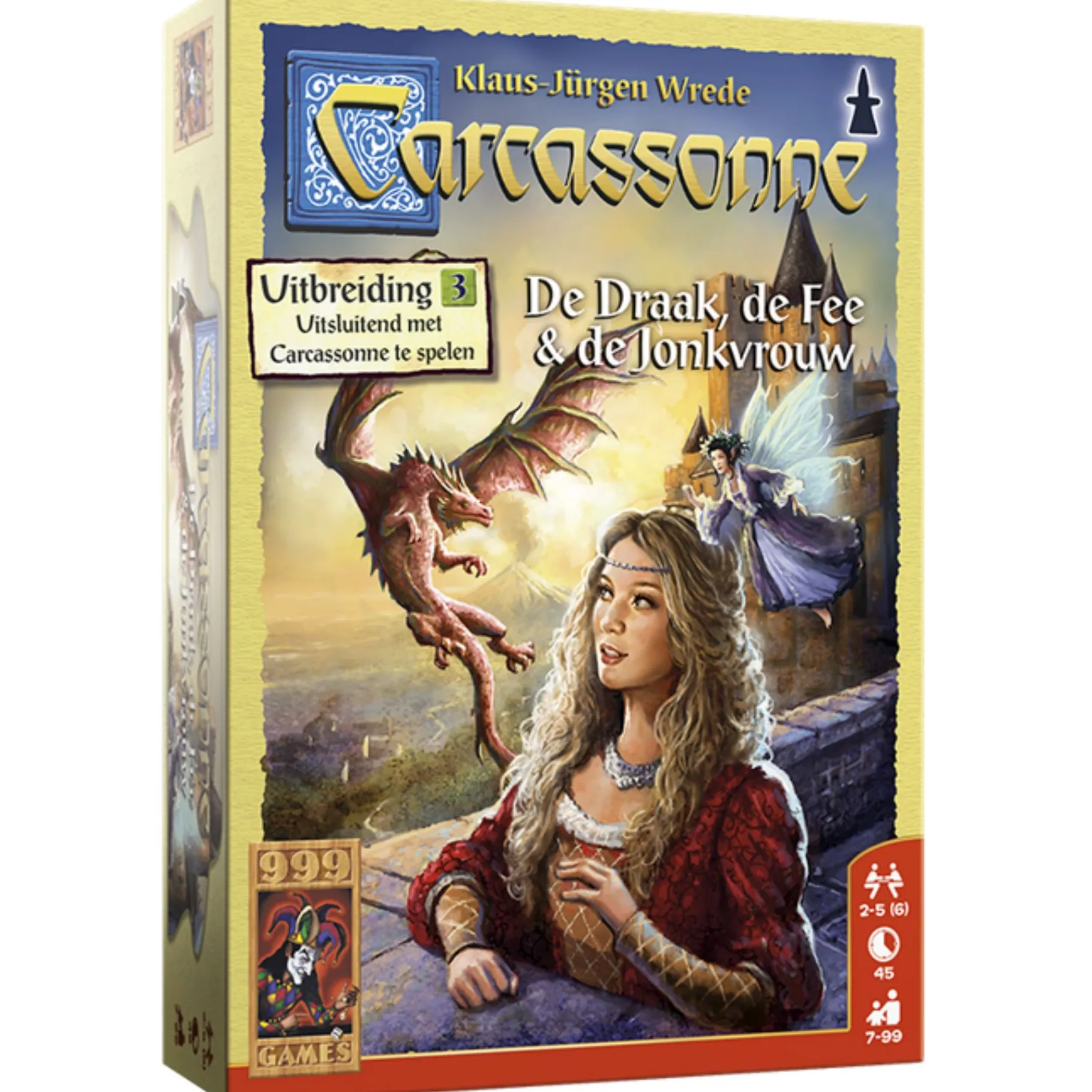 Familiespellen>999-games Spel Carcassonne Uitbreiding Draak Fee en de Jonkvrouw