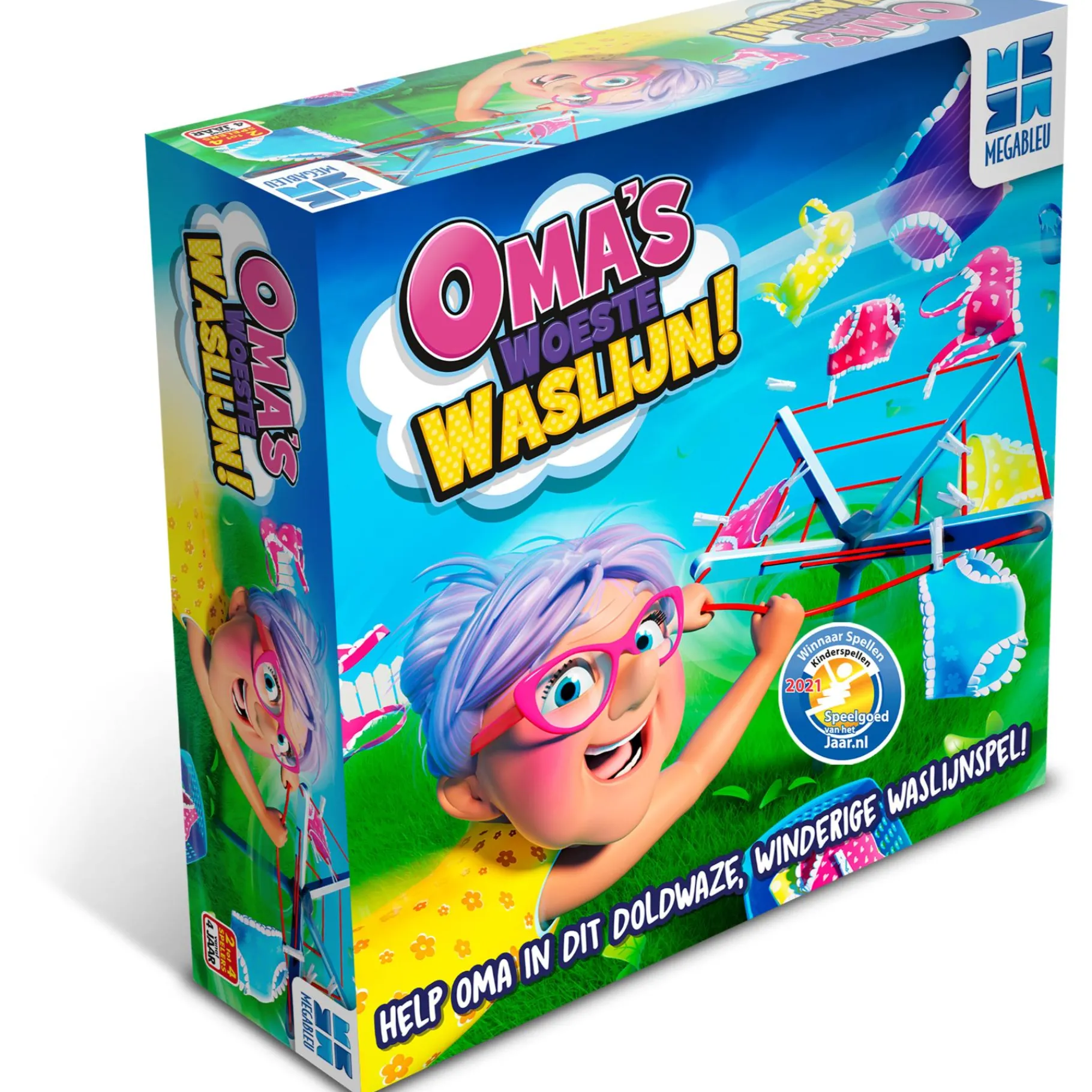 Kinderspellen>Megableu Spel Oma's Woeste Waslijn