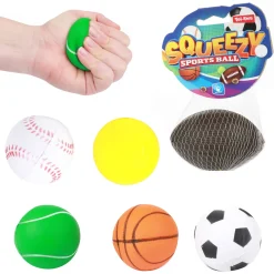 Fidget Toys> Squeezy sportbal 6 cm 6 assorti