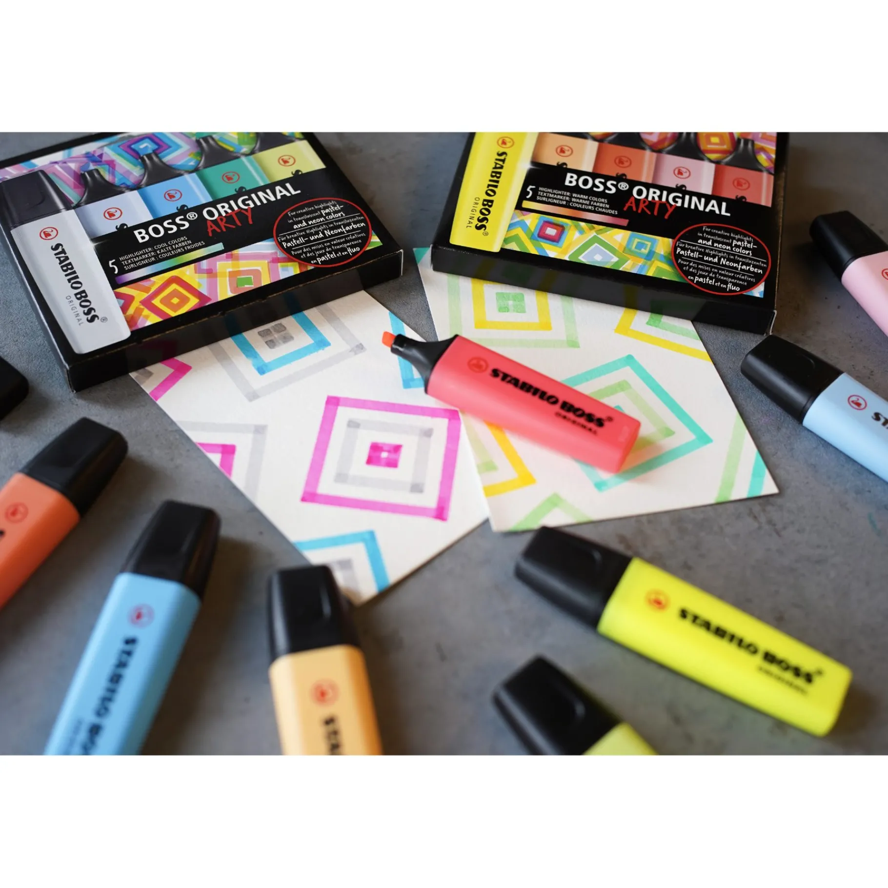 Schrijfwaren>Stabilo Boss original markeerstift 4 stuks