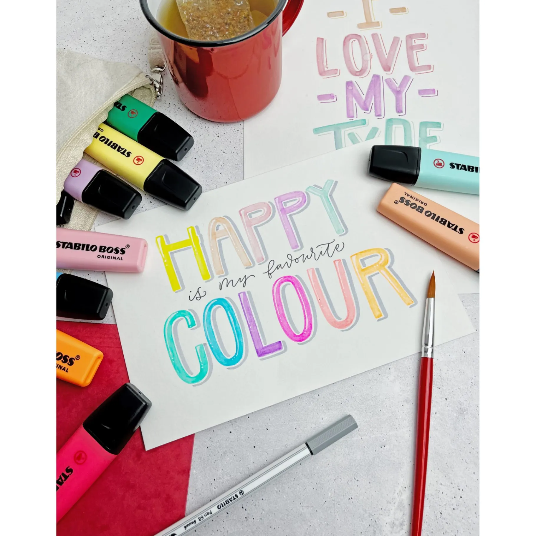 Schrijfwaren>Stabilo Boss original markeerstift 4 stuks