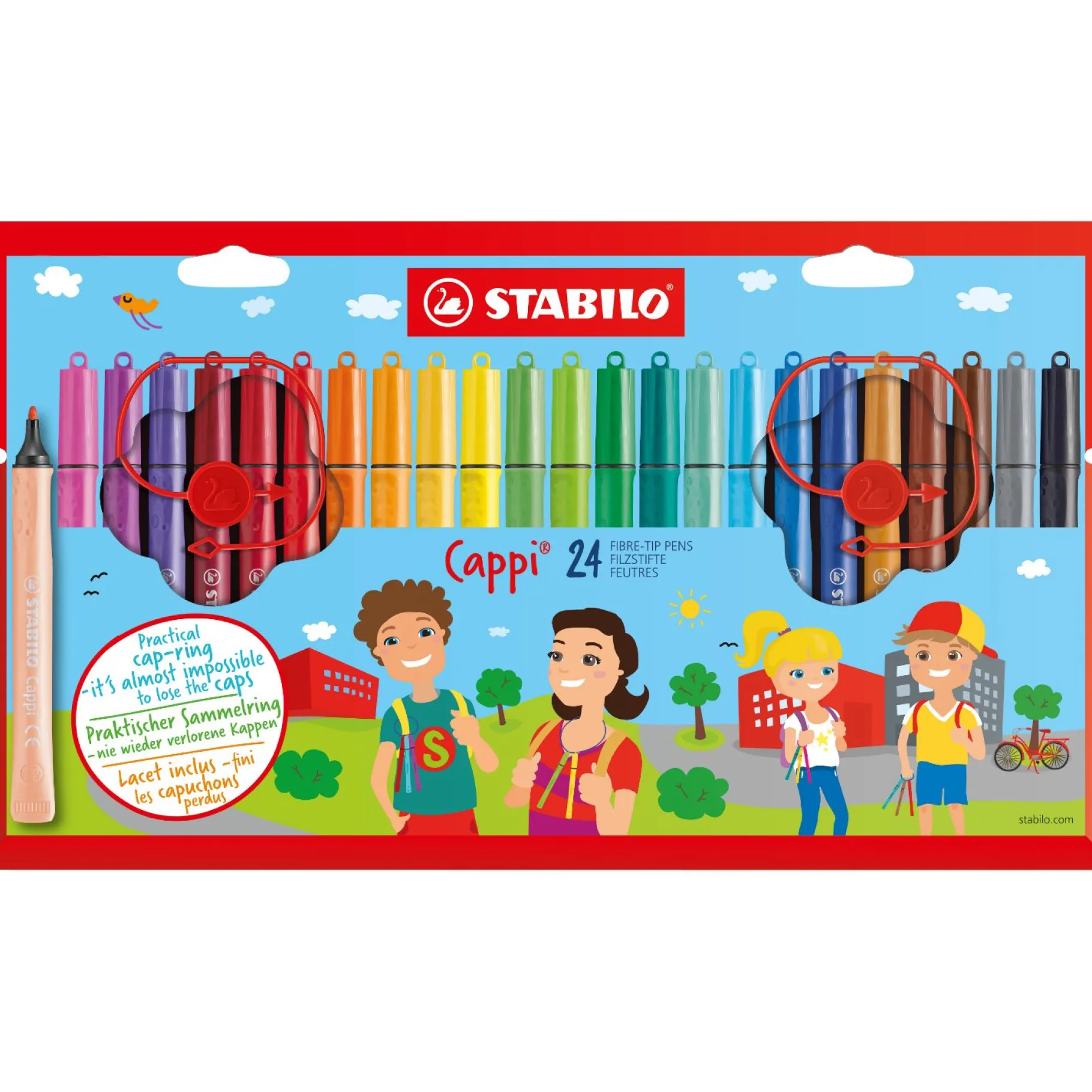 Tekenen / Kleuren>Stabilo Cappi Etui 24 Stuks