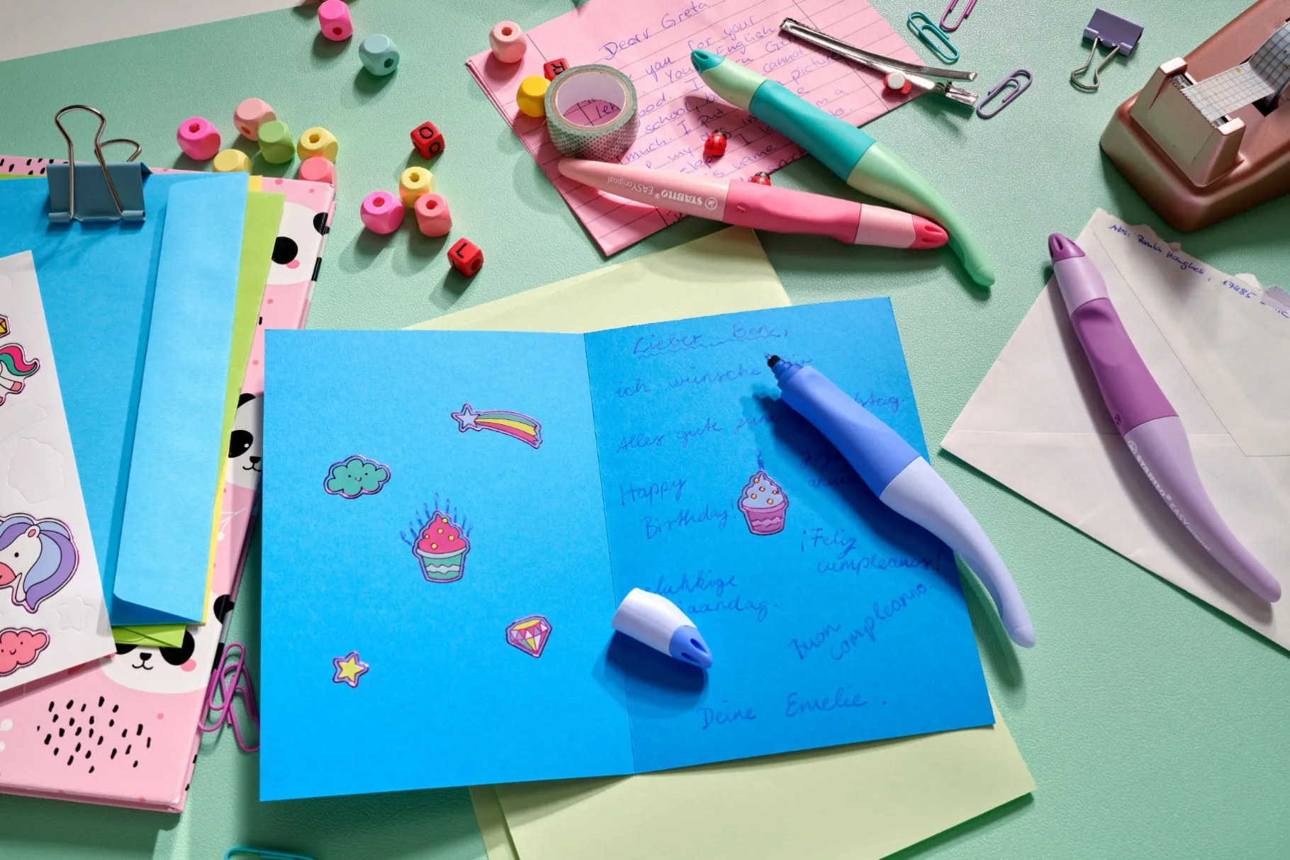 Schrijfwaren|Meisjes>Stabilo Easy Original Pastel Mint Rechtshandig