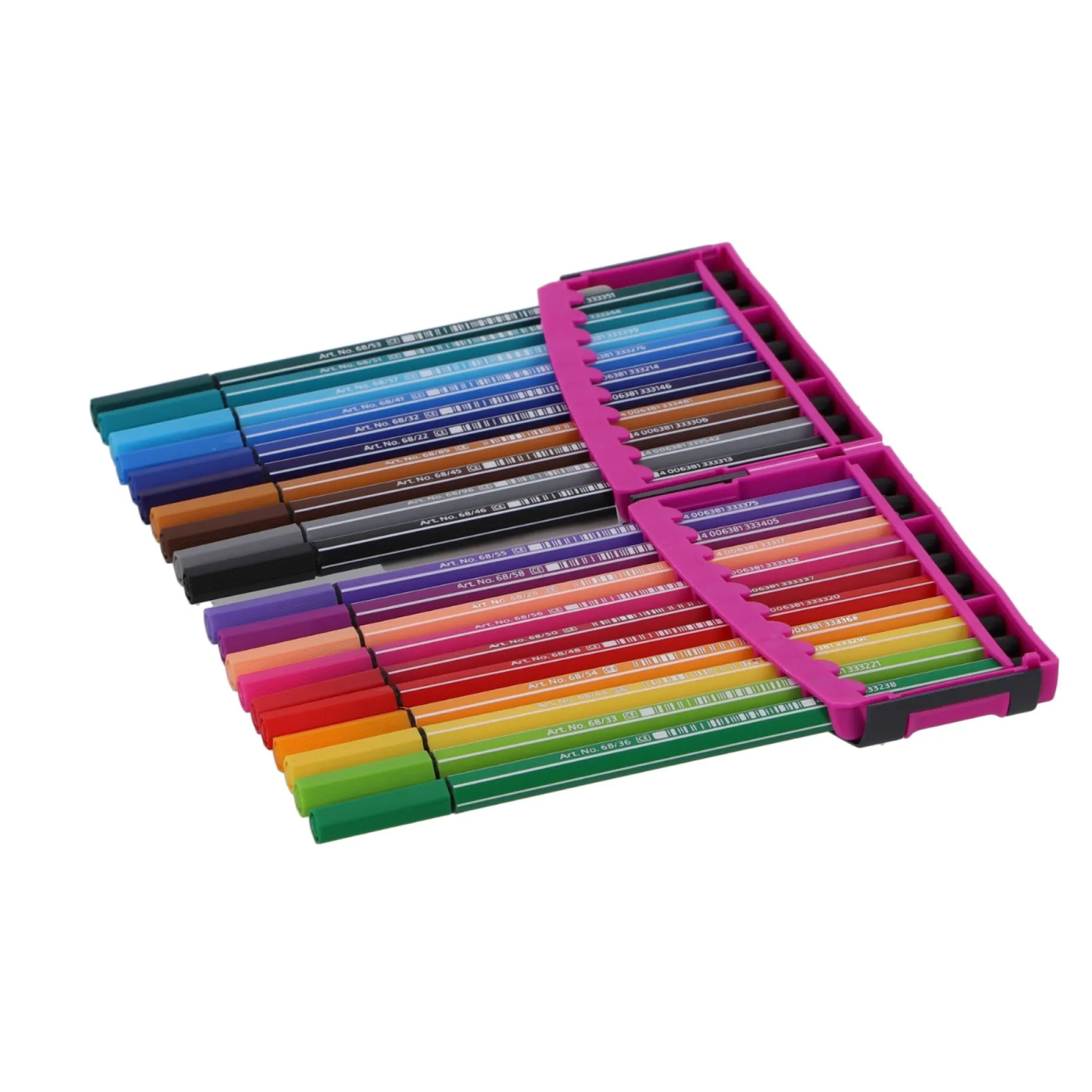 Meisjes|Schrijfwaren>Stabilo Pen 68 Colorparade Antraciet/Roze 20 Kleuren