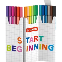 Tekenen / Kleuren> Stabilo pen 68 desk set start beginning 18 stuks