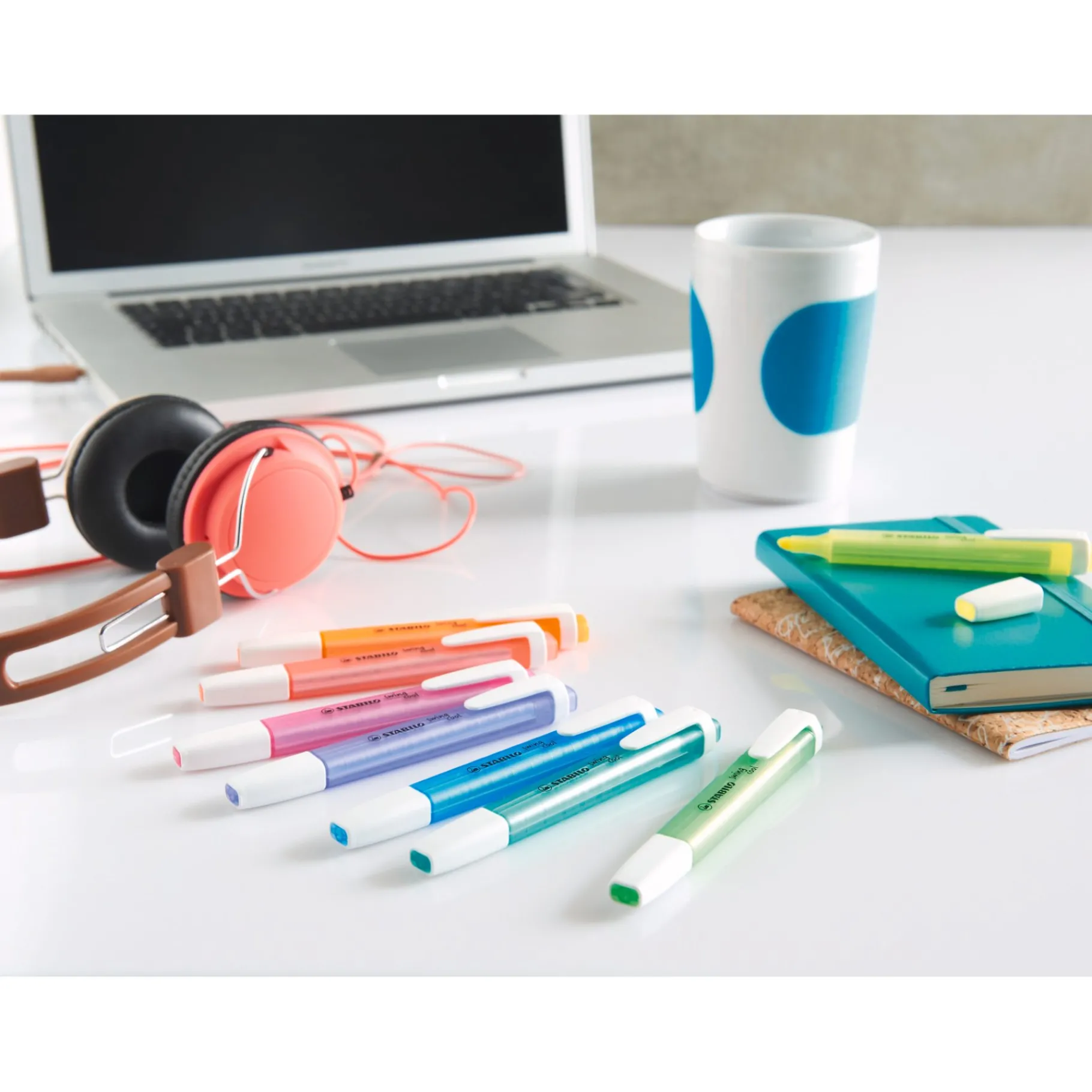 Meisjes|Schrijfwaren>Stabilo Swing cool markeerstift 6 stuks