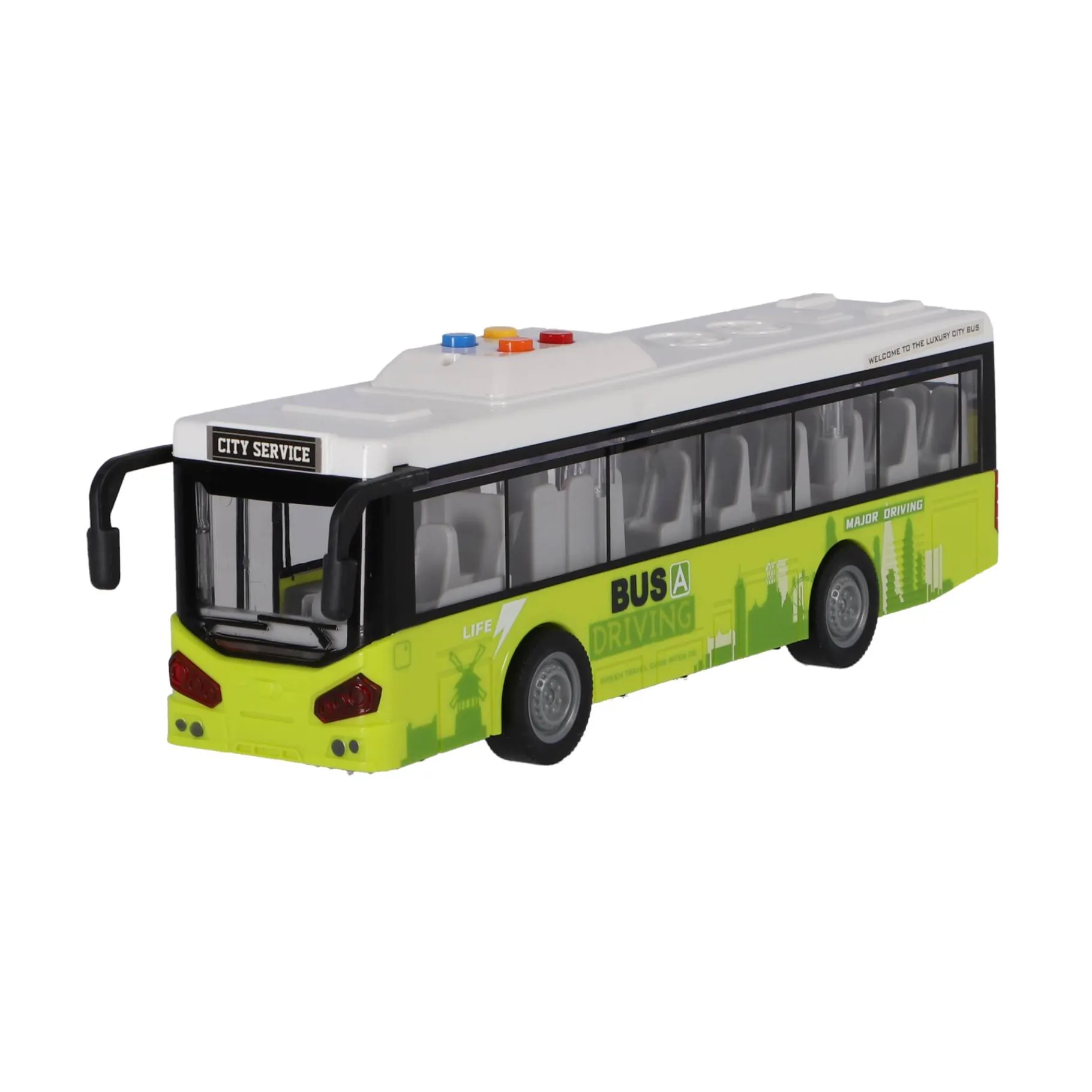 Auto's|Jongens>Rapid Wheels Stadsbus 1:16 met licht en geluid