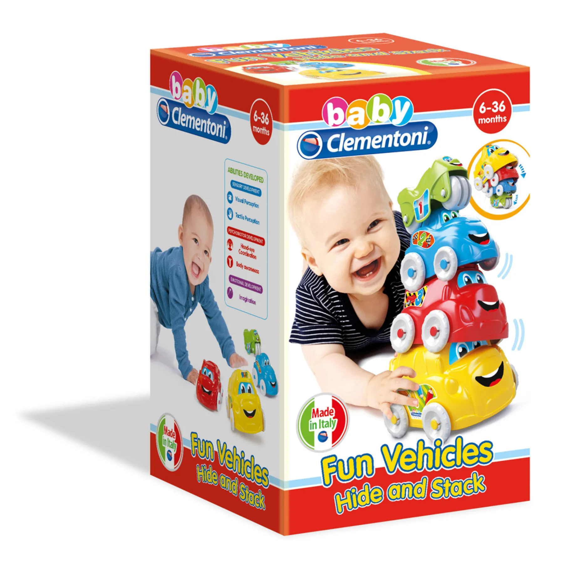 Stapeltorens>Clementoni Stapeltoren Baby Auto's