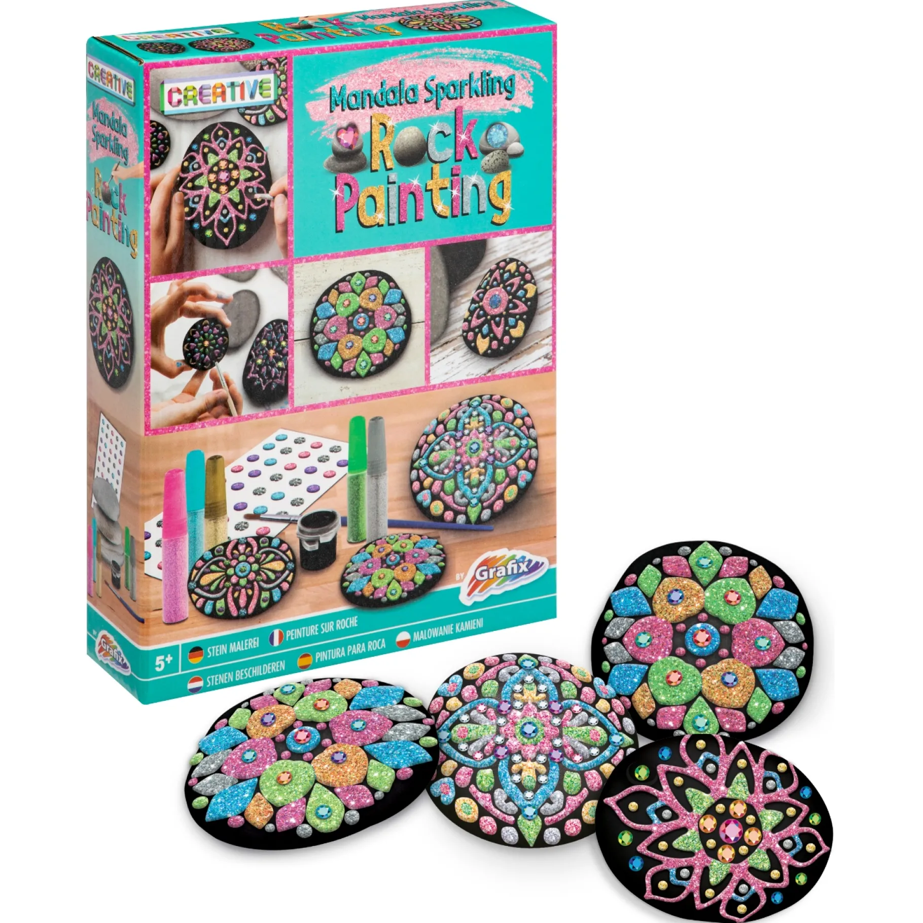 Verven / Schilderen> Stenen schilderen mandala 11 delig