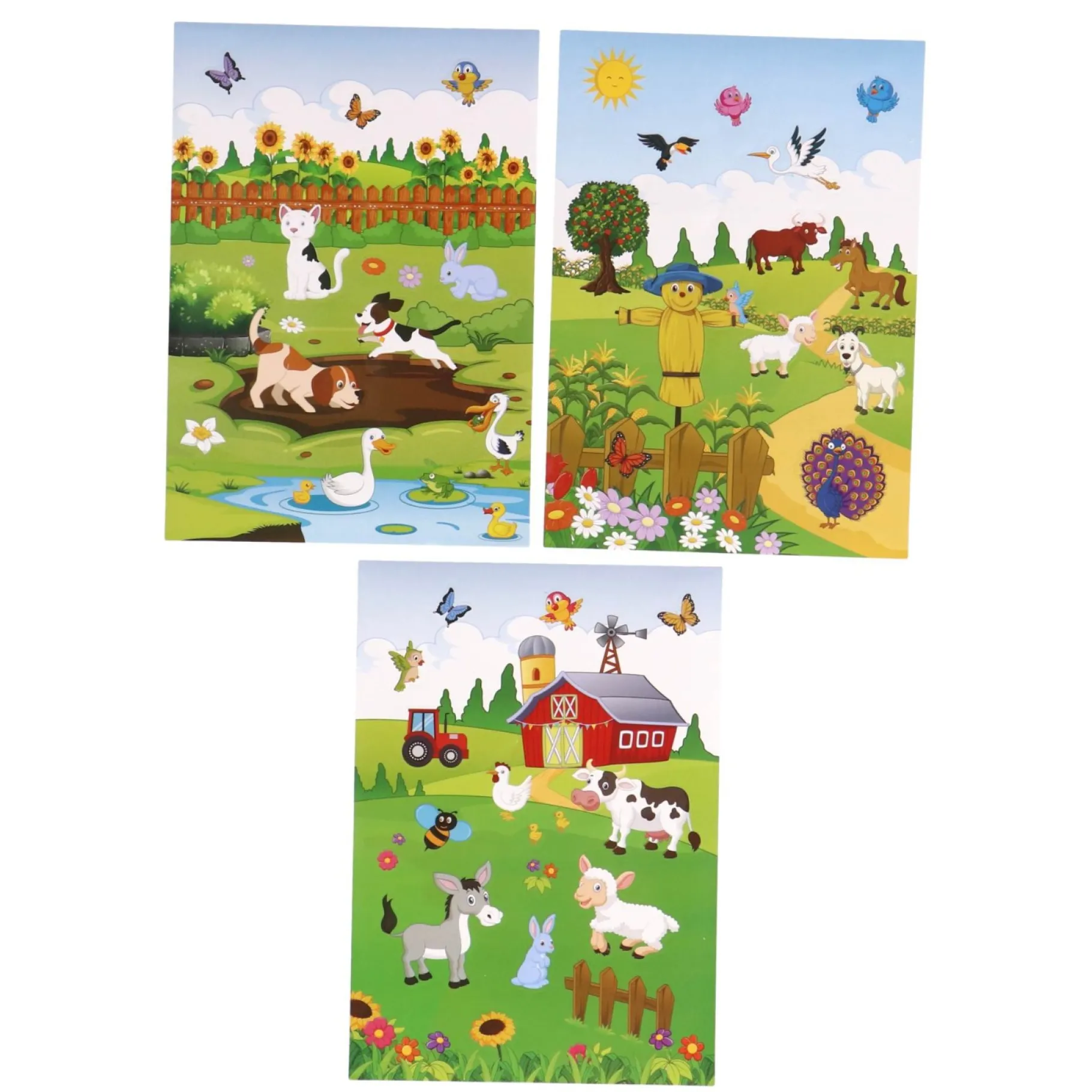 Stickers> Stickers A5 Boerderij 3 Vellen