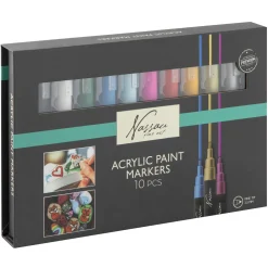 Schrijfwaren> Stiften acrylic markers 10 stuks 25x15x2 cm