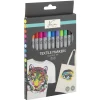 Schrijfwaren> Stiften textiel markers 2-zijdig 12 stuks