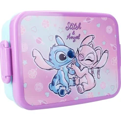 Schoolbekers En Broodtrommels> Stitch En Angel Lunchbox Let's Eat