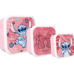 Schoolbekers En Broodtrommels> Stitch Snackbox 3 In 1