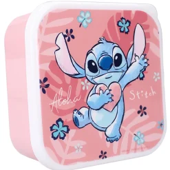 Schoolbekers En Broodtrommels> Stitch Snackbox 3 In 1
