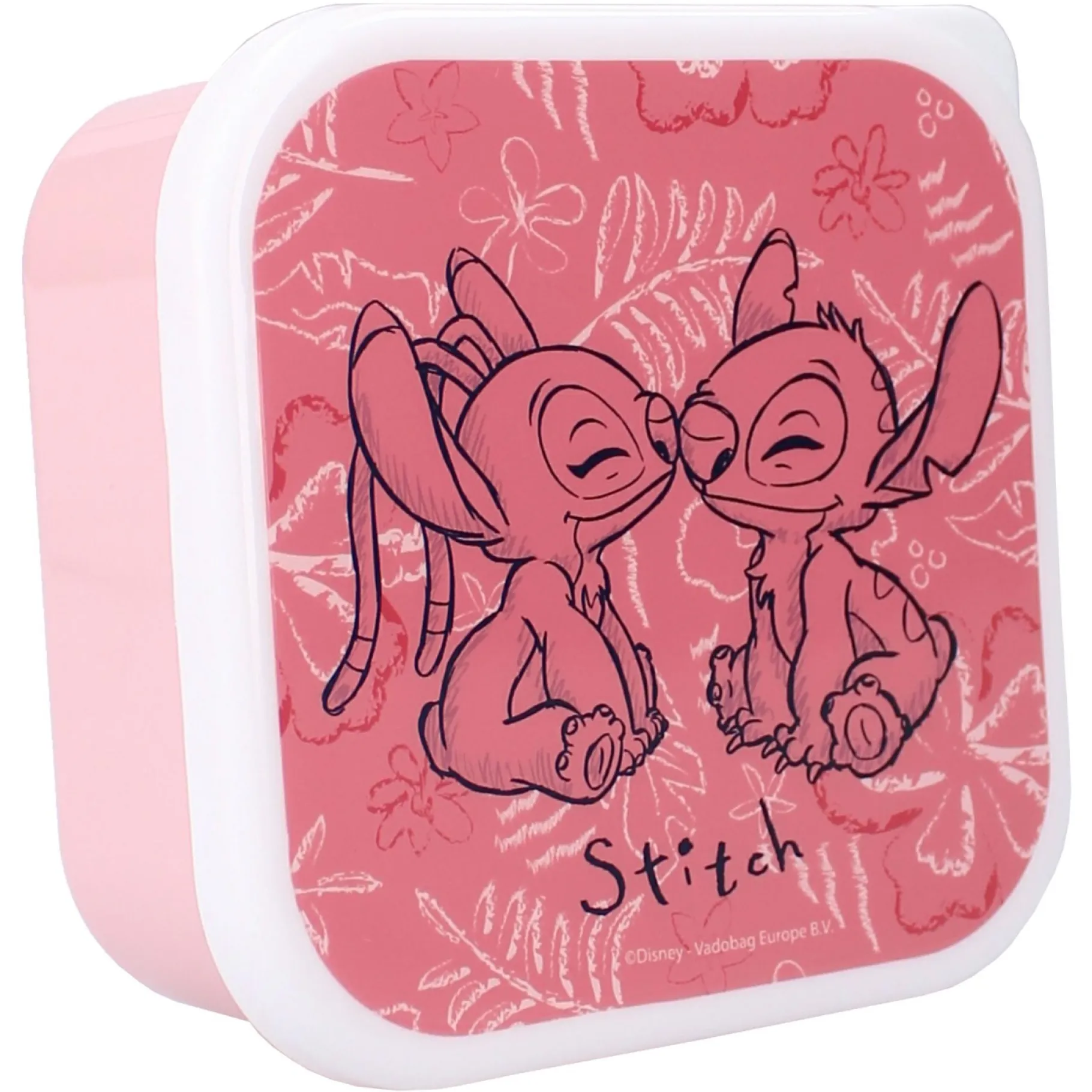 Schoolbekers En Broodtrommels> Stitch Snackbox 3 In 1